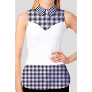 SkinnyShirt Collar Sleeveless Shirt with Tails